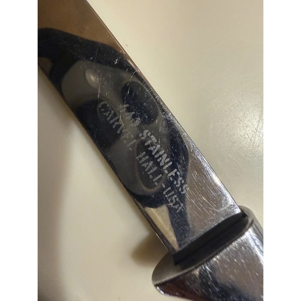 Vintage Empire & Carvel Hall Stainless USA Steak Knives Cream Handles Set of 4